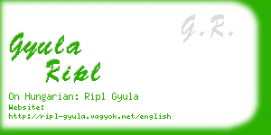 gyula ripl business card